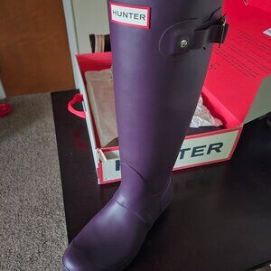 Hunter tall purple boots
